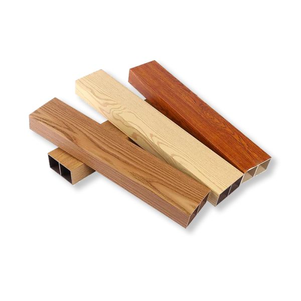 50*100mm WPC Wall Panel Outdoor Square Timber Tube Hollow Waterproof Partition Cladding