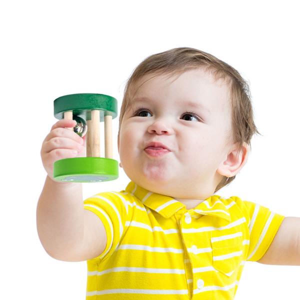 Montessori Rattle 1.9in Wooden Musical Toys Baby Wooden Instrument Set