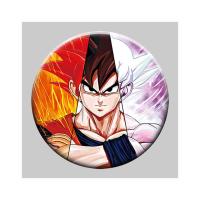 Rond 5x5cm 3D Flip Lenticular Anime Pins With Goku