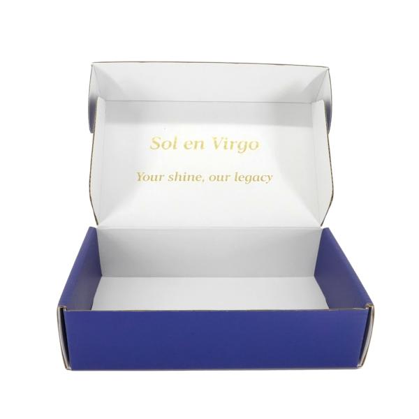 Красочная роскошная белая гофрированная экспресс-почта бумажная упаковка коробка для платья