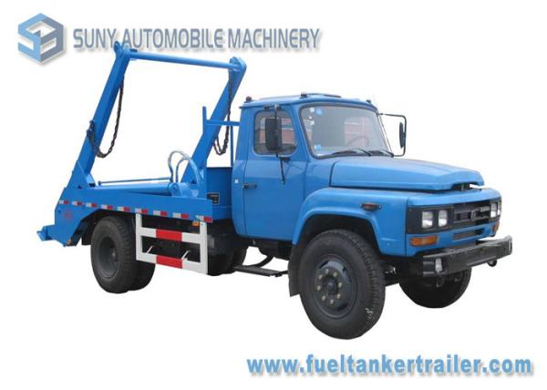 Long Cab 6 Ton Swing Off Garbage Trucks With LHD Steering Wheel