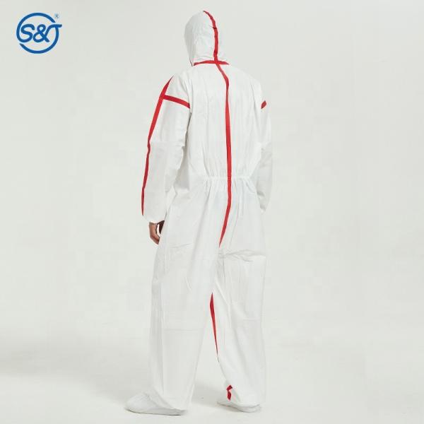 Waterproof Disposable impervious coverall Non woven workwear overol PPE Set Suit with Taped Seam