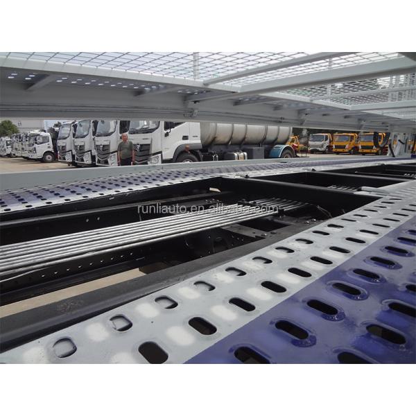 Remolque transportador de vehículos de 6 coches, remolque transportador de coches, elevación hidráulica, doble cubierta, camión de transporte de coches