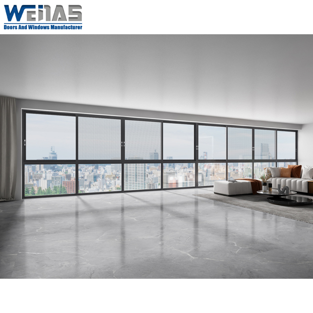 Wind Resistant Thermal Break Aluminium Exterior Sliding Window