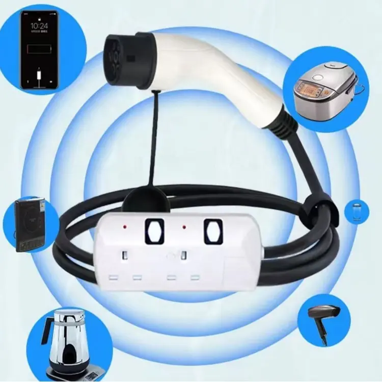 Европейское стандартное оружие разрядки EV автомобиля 16A типа 2 располагаясь лагерем электрическое поручая для V2L