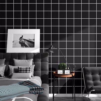 Wallpapers for Wall Decor 45cm Width Stripes Plaid Pattern Home PVC Wallpaper Designs