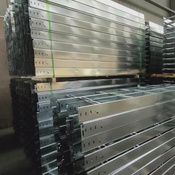 2m-6m Smooth Galvanized Steel Cable Tray Corrosion Resistant Screws Wall Floor