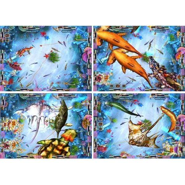 10 Players Kids Arcade Machine /  Indoor Fishing King 10p Amusement Arcade Game Machine