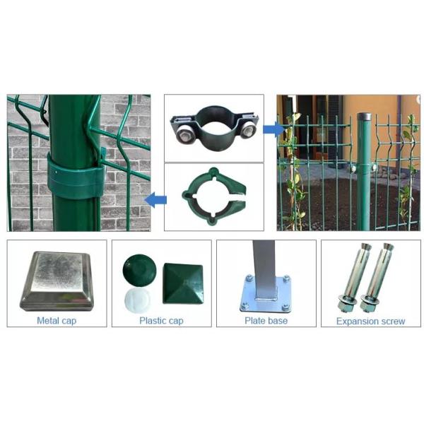3.5mm Four Bends 3d Wire Mesh Fence 60mm*60mm / 50mm*50mm Post Size
