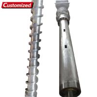Extrudeuse à vis unique personnalisée en plastique micro-recyclé, manchon de canon à vis unique, acier inoxydable adapté à l'extrudeuse de plastique PVC Plastify Extruder Single Screw Barrel
