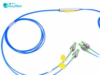 1x8 Fiber Optic PLC Splitter 8 Channel Low Insertion Loss For FTTH FTTB FTTx Broadcasting Sensing