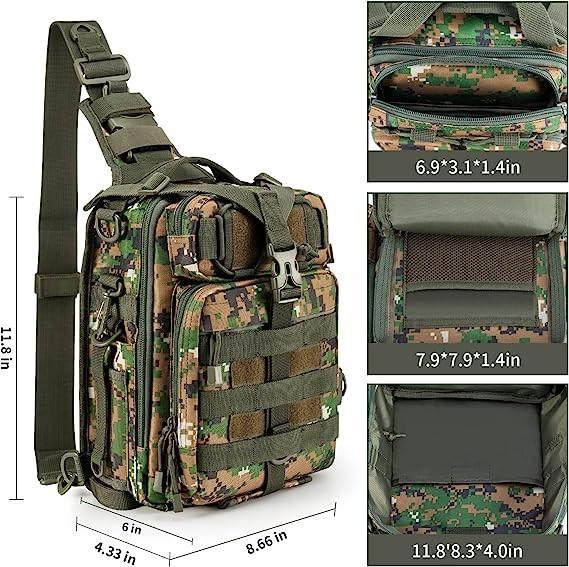 Fishing Backpack With Rod Holder Fishing Tackle Bag Fishing Gear Bag, Outdoor Camouflage Tactical Bag Fishing Bag