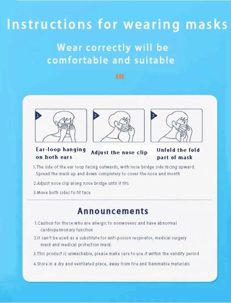 3 layers disposable medical surgical mouth face mask for sale