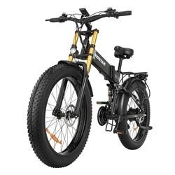 High Speed Gear Full Suspension Electric Fat Bike 30-50Km/H With Disc Brake