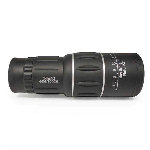 Telescópio portátil FMC do monocular da mão que reveste 16X52 com o ocular retrátil