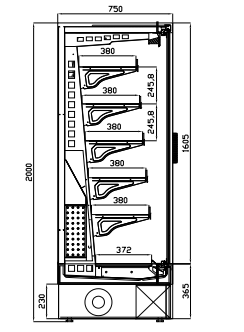 Slimline Multideck Chiller With Ultra Low Front Rail