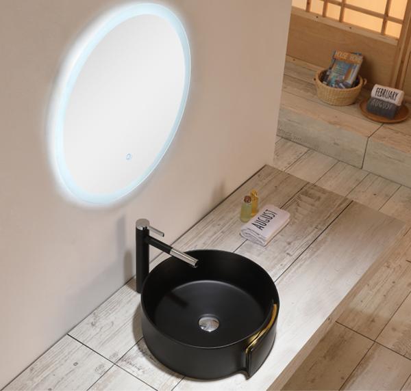 Oval Ceramic 9L Sanitary Ware Basin Matte Black Bathroom Bowl Sinks