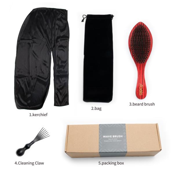Long Handle 360 Wave Brush Set Custom Logo Hair Beauty Care