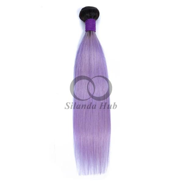 #T1B/Purple Straight Remy Human Hair Bundles Sew In Weave Bundles Brazilian Bundle Deals