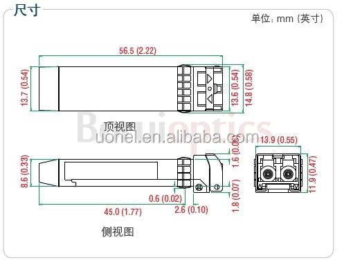 Juniper EX-SFP-10GE-ER,SFP+ 10GBase-ER 10 Gigabit Ethernet Optics, 1550nm for 40km transmission on SMF