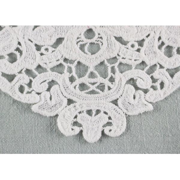 French Guipure Venice Lace Cotton Lace Neck Applique Water Soluble For Blouses