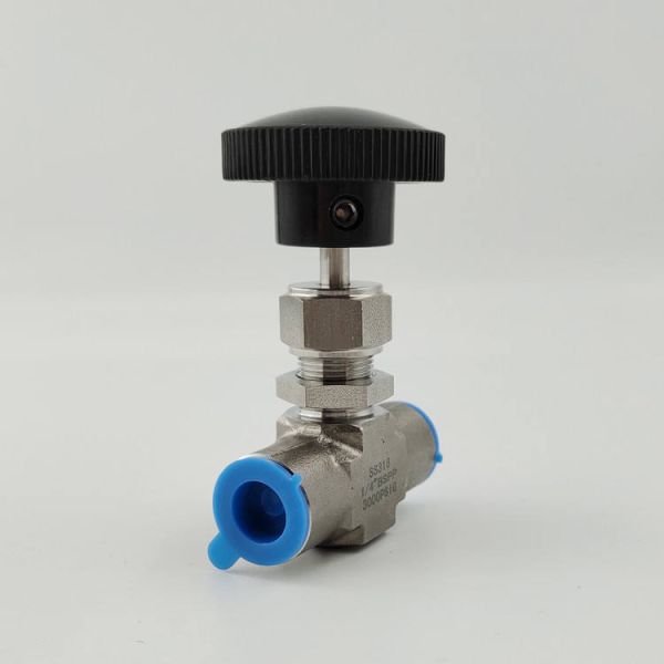 Heavy Duty Manual 6000 psi Industrial Hydraulic Flow Control Valve 1/2in Tube for Gas Media Needle Valve