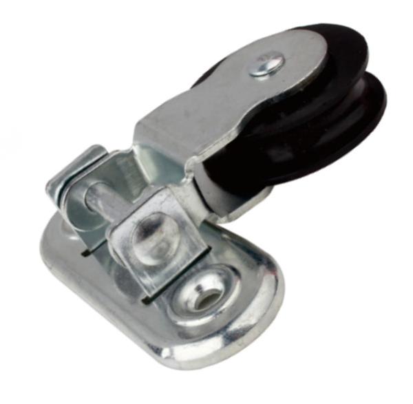 180° Rotation pulley Galvanized Hinge Pulley With Nylon Wheel Wall Mount Pulley
