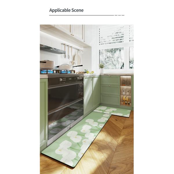 Non Slip Kitchen Mats for Floor Waterproof Stains and Grease Medium Thickness 0.4 0.6in