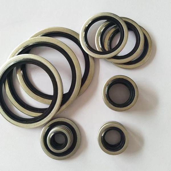 Rubber NBR Hydraulic Self Centering Bounded Seal Washer Kit Metal Screw Combine Ring