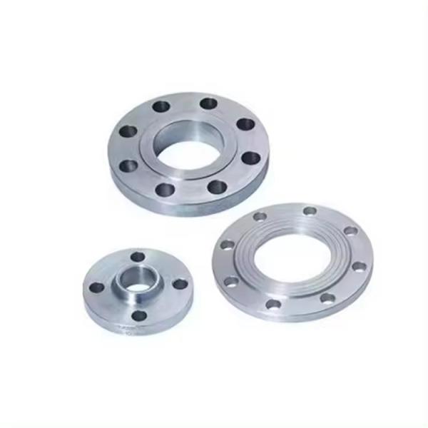 Tamanho personalizado Flange de aço inoxidável prateado com conexão padrão ISO e flange