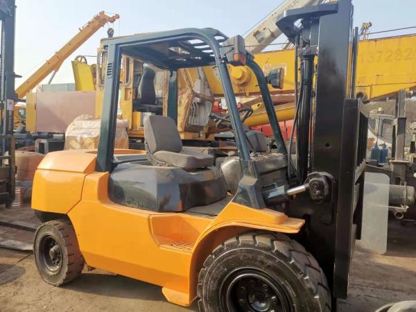5t Toyota 7FD50 Used Diesel Forklift With Round Holding Clip