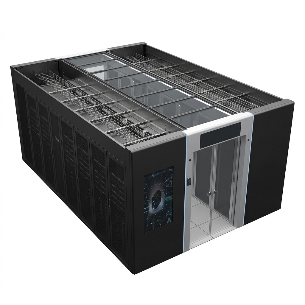 24 Cabinet AI Ready Data Center Modular N+1 UPS In-Row Cooling 8400x3600x2000mm