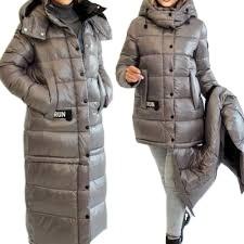 FODARLLOY Shine High Quality ladies warm hooded fur collar cotton-padded clothes slim long cotton winter jackets women coats