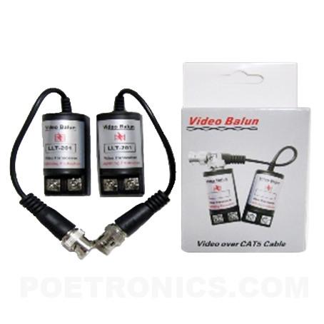 PVB-H02(400-600m) BNC Male to Screw Terminal Passive CCTV Video Balun transmitter