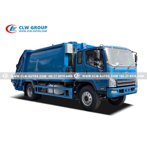 FAW 4x2 14m³ Compactor Garbage Truck – Rear-Loading Waste Compactor with Q345 Steel Body & PLC Hydraulic Control