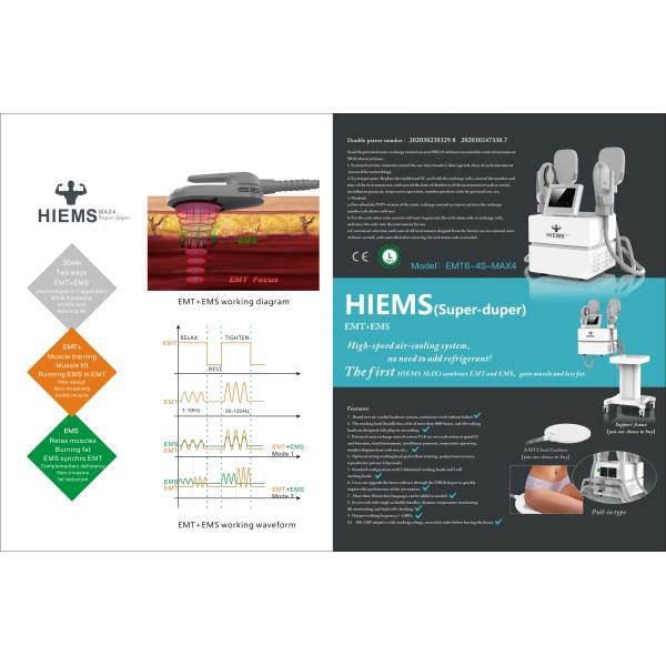 Аппарат для наращивания мышц HIEMT с 4 ручками, электромагнитный стимулятор мышц, для скульптурирования тела