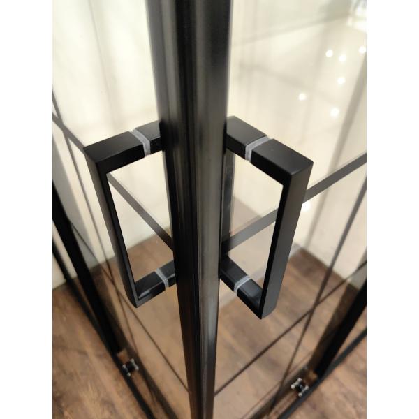 Shower Cabins , Shower Units 900 X 900 X 1900 mm square  black aluminum