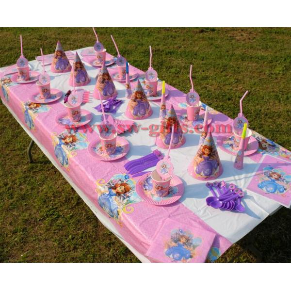 Princess Sofia the first theme Kids Birthday Party Decoration Set Party Supplies Baby Birthday Pack event party supplies