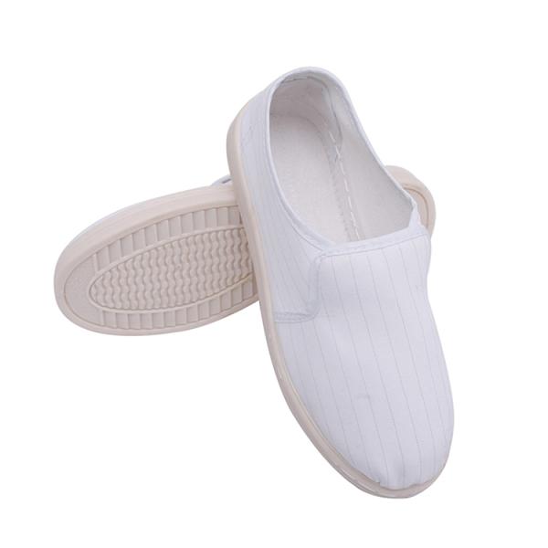 Zapatos unisex ESD para sala blanca, suela de PVC, tallas europeas 34-50, color blanco
