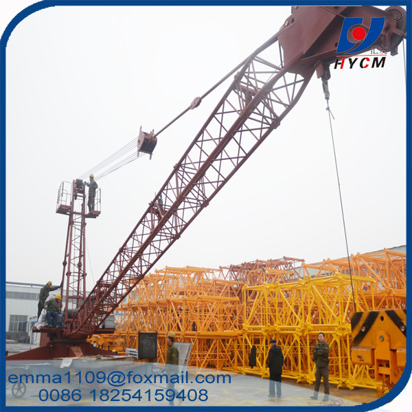 мини QD2525 Деррик Крейн 12t Luffing Tower Крейн Установка на крыше здания