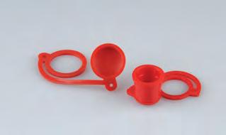 Plastic Red Dust Caps and Plugs for CB-TF Series Quick Couplings – Industrial Protection Accessories