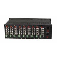 Conversor de mídia de vídeo Chassis 3U Rack para conversor óptico de vídeo entrada de potência dupla