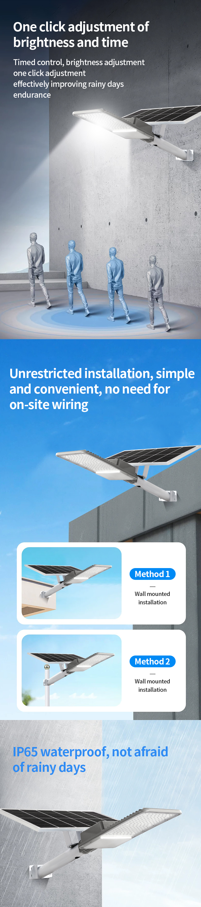 120 LED Solar Security Lamp,Auto Day‑Night Light Control,All‑Weather IP65 Solar Lamp for Outdoor Large Area Lighting
