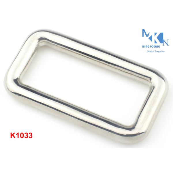 Bag Shiny Metal Rectangle Ring Hardware , Multi - Purpose Square Metal Ring
