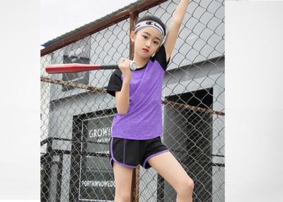 ODM Service Flatlock Stitching Kids Sports Clothing Polyester Spandex T Shirts