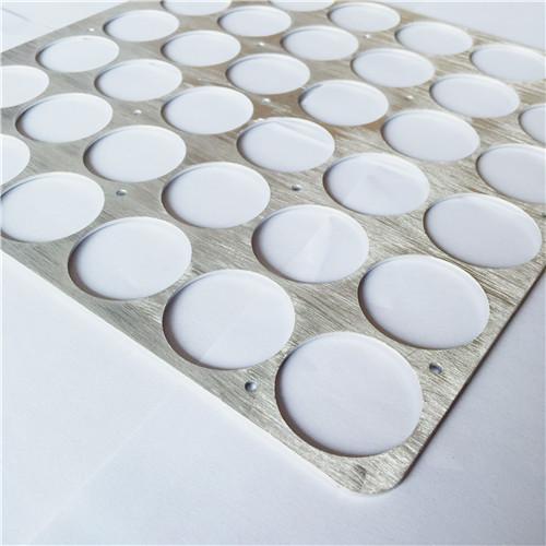 Customized aluminum stamping plate LED lens holder with brush