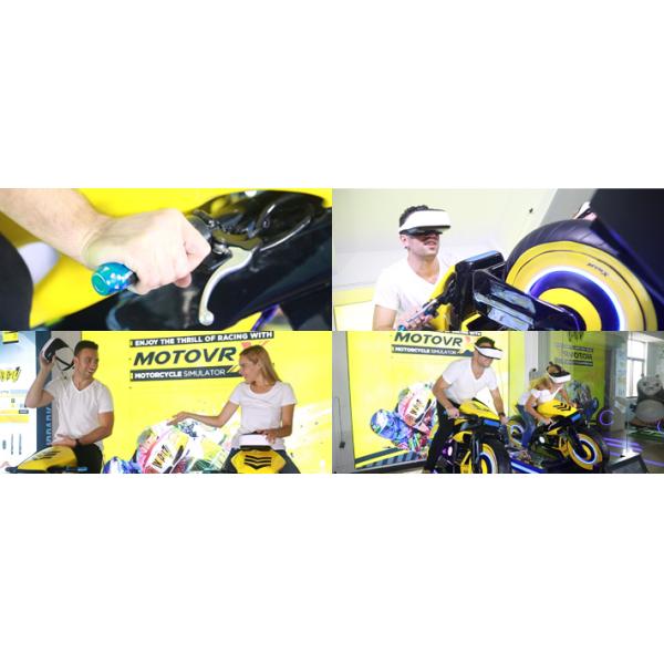 Black 1 Player VR Motorcycle Simulator Indoor Game For Virtual Reality Centre