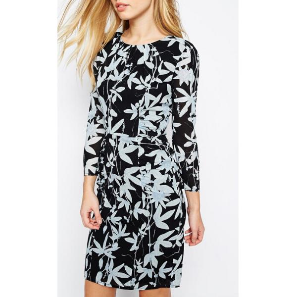 Textured Jersey Dress with Tie Waist