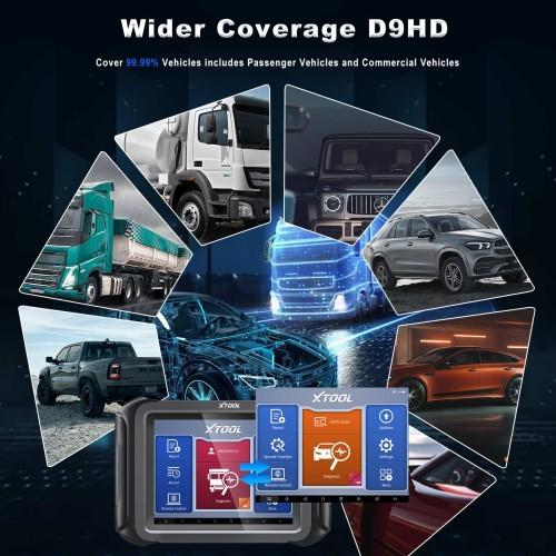 Ferramenta de diagnóstico de caminhão e automóvel diesel/gasolina XTOOL D9HD