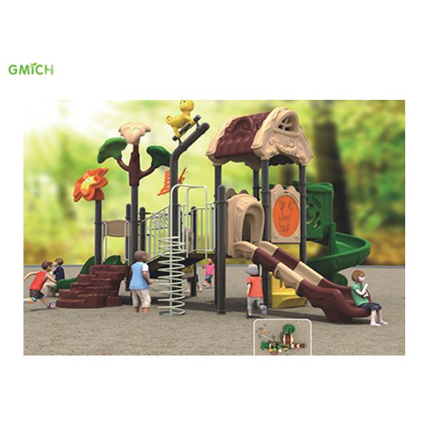 Outdoor Playground Equipment Kids Hot Sale Plastic Slide Amusement Park Garden Play Set